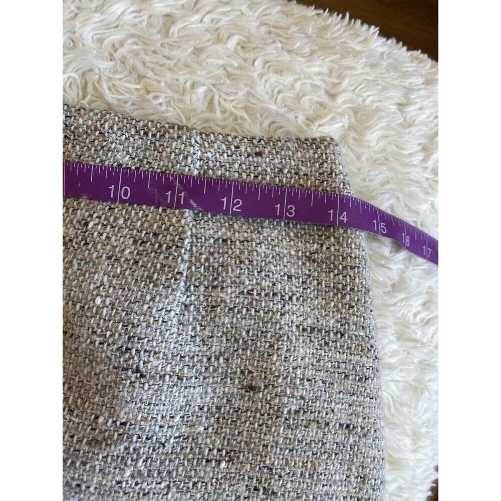 Vintage Rena Rowan for Saville High Waist Textured Wool Tweed Shirt Size 6 EUC - Picture 8 of 11